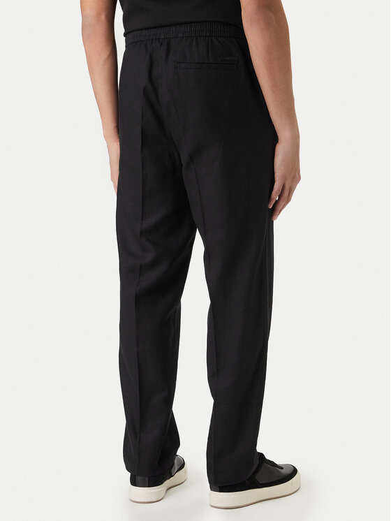 Calvin Klein Calvin Klein Bavlnené nohavice LV04LF619G Čierna Straight Fit