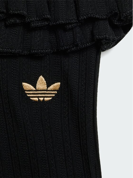 adidas adidas Komplet t-shirt i legginsy Slim Knitted Tee Leggings Set KR9062 Czarny Regular Fit