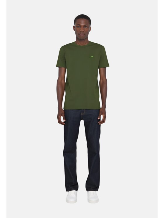 SUN68 SUN68 T-shirt q-roa-35800 Verde Regular Fit
