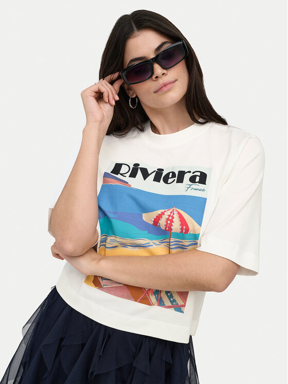 ONLY ONLY T-Shirt Vega 15375753 Biały Regular Fit