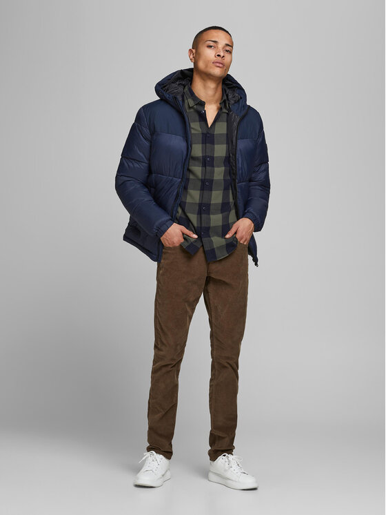Jack & Jones Jack & Jones Koszula 12181602 Zielony Slim Fit