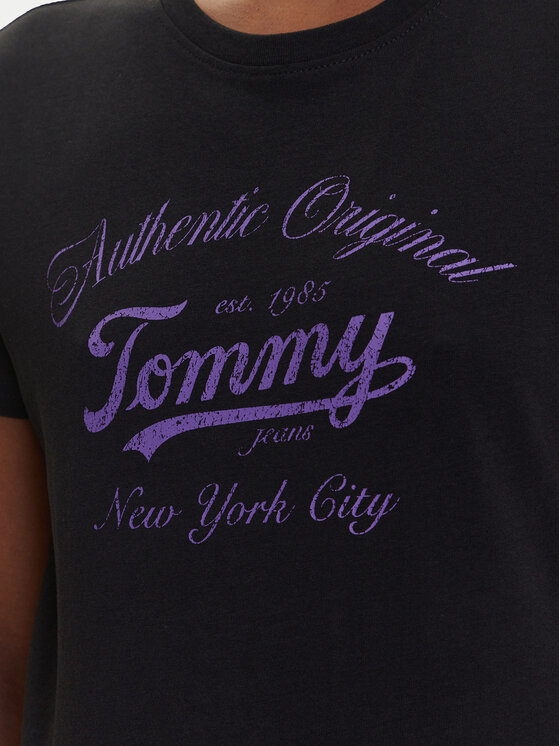 Tommy Jeans Tommy Jeans Tricou Essential DW0DW21404 Negru Regular Fit