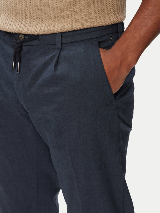Bugatti Bugatti Chino nohavice 1950-16210E Tmavomodrá Slim Fit