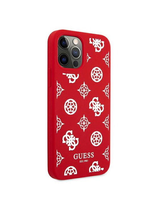 Guess Guess Etui na telefon iPhone 12 Pro Max Czerwony