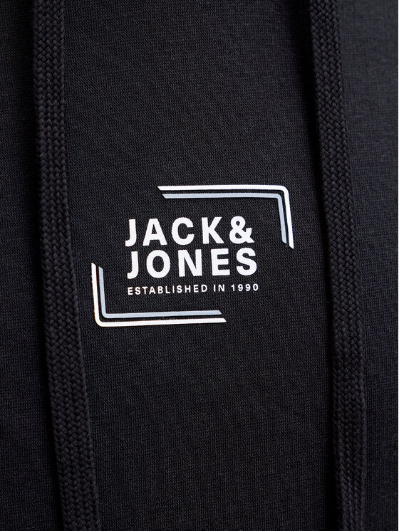 Jack & Jones Jack & Jones Džemperis ar kapuci Corp 12268422 Melns Regular Fit