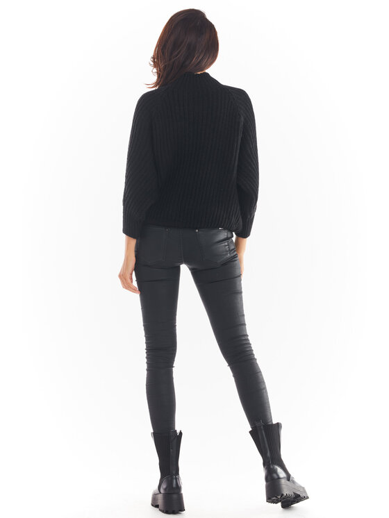 Awama Awama Maglione A389 Nero Basic Fit