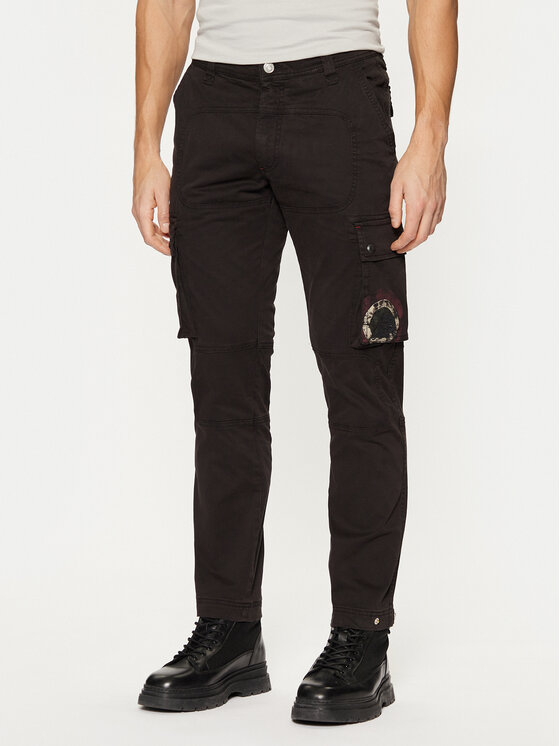 Aeronautica Militare Bavlnené nohavice 242PA1627CT3398 Čierna Regular Fit