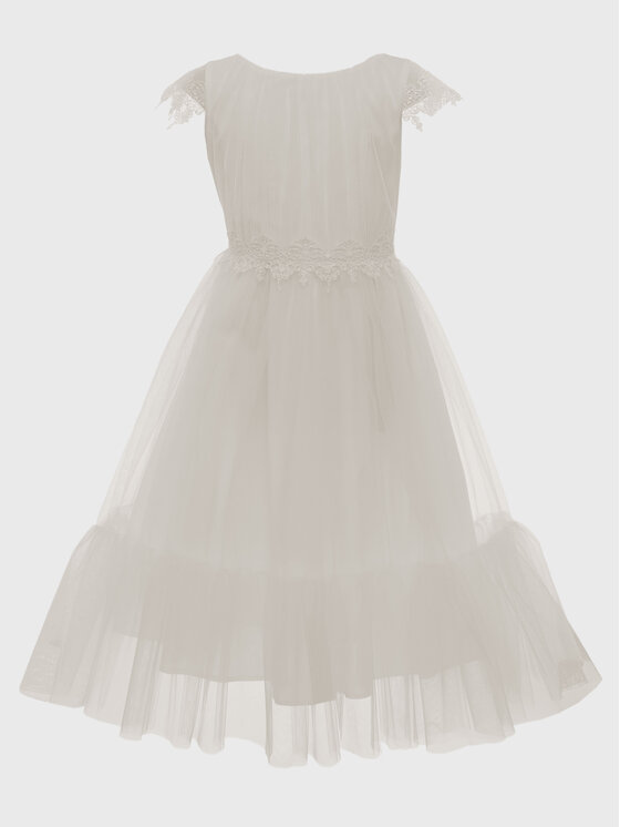 SLY SLY Sukienka 3SM-05B Écru Comfortable Fit