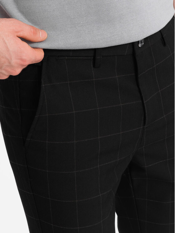 Ombre Ombre Chino kalhoty OM-PACP-0187 Černá Regular Fit