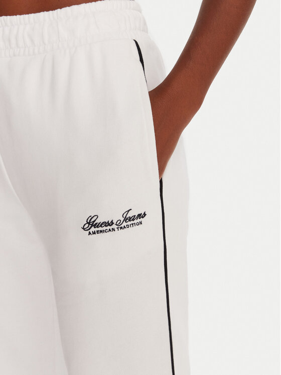 Guess Jeans Guess Jeans Pantaloni da tuta W5YB32 K68I4 Bianco Regular Fit