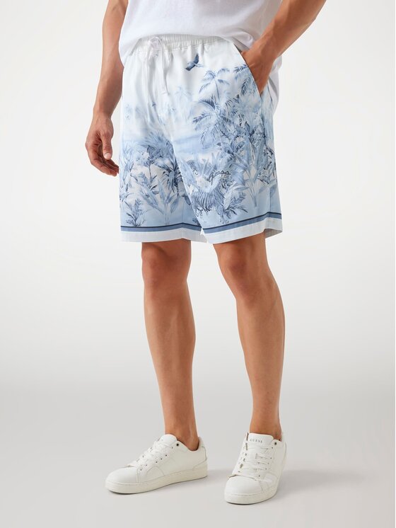 Guess Guess Spodnie materiałowe 177545 Niebieski Regular Fit