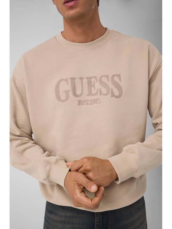 Guess Guess Mikina 184899 Béžová Classic Fit