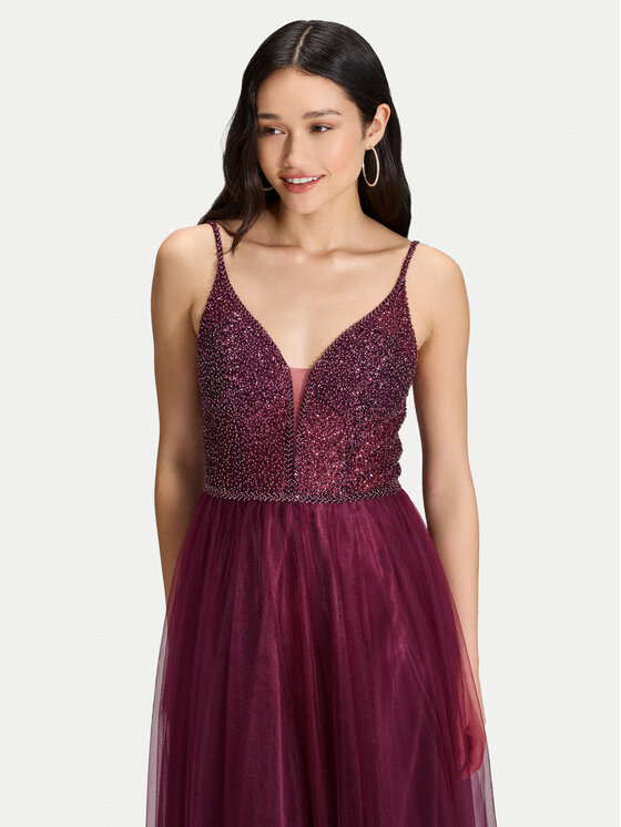 Hey Kyla Hey Kyla Abendkleid 5AJ127HK Dunkelrot Regular Fit
