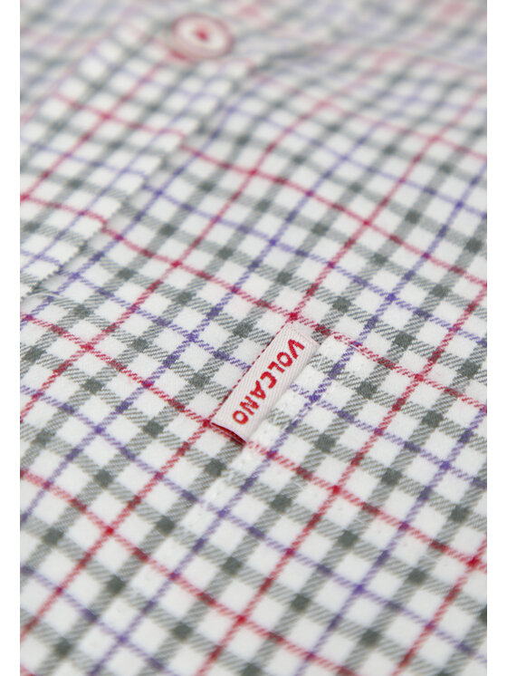 Volcano Volcano Koszula K-NUMERO Écru Regular Fit