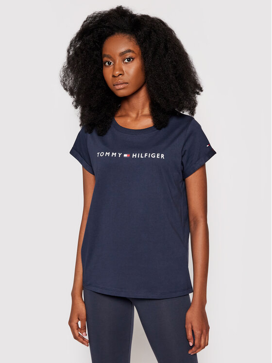 Tommy Hilfiger T Shirt UW0UW01618 Tmavomodr Slim Fit Modivo.cz