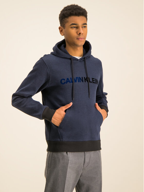 Calvin Klein Calvin Klein Mikina Tone On Tone Logo K10K104954 Tmavomodrá Regular Fit