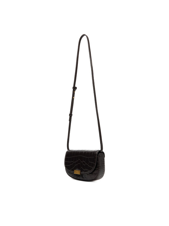 Tommy Hilfiger Tommy Hilfiger Дамска чанта Party Le Mini Crossover Croc AW0AW18203 Кафяв