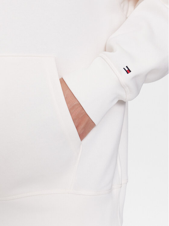 Tommy Hilfiger Tommy Hilfiger Mikina Monotype Embro MW0MW33062 Biela Regular Fit