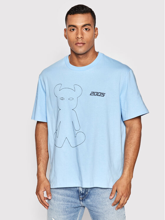 2005 2005 T-Shirt Unisex Horned Světle modrá Relaxed Fit