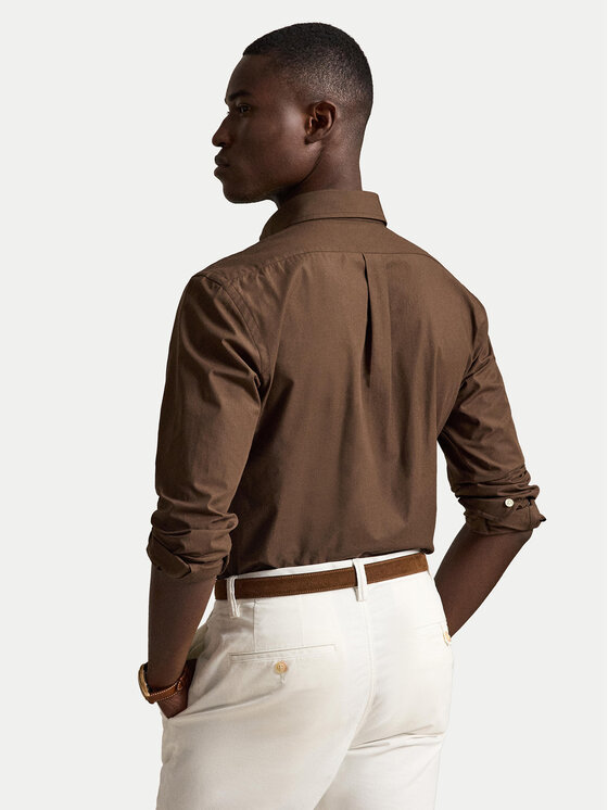 Polo Ralph Lauren Polo Ralph Lauren Риза 710929349505 Светлокафяв Custom Fit