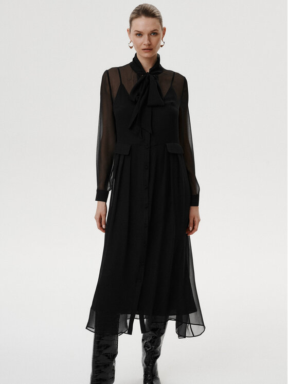 MARI PRETI MARI PRETI Abito da cocktail Nerissima Nero Regular Fit