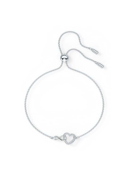 Swarovski Swarovski Bransoletka Infinity Heart 5524421 Srebrny
