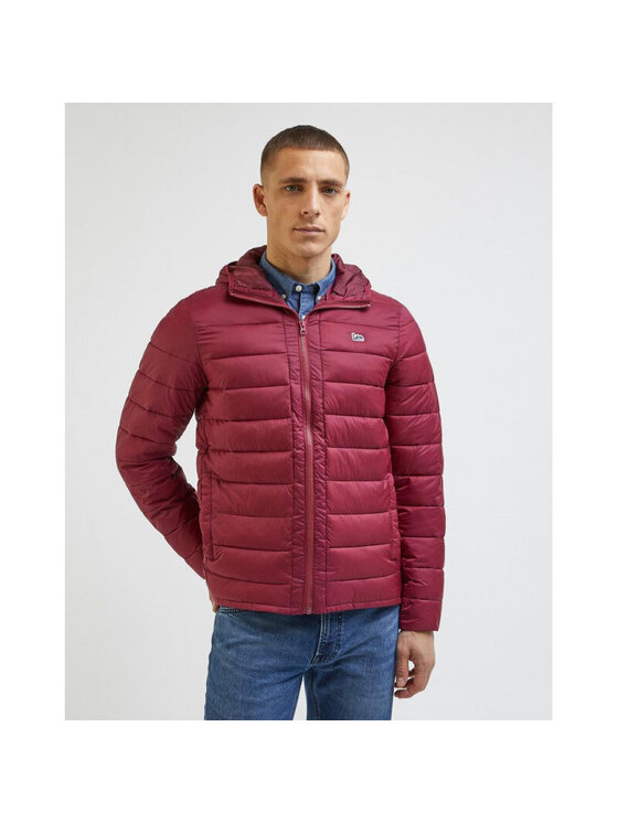 Lee Lee Kurtka zimowa LIGHT PUFFER JKT Czerwony Regular Fit
