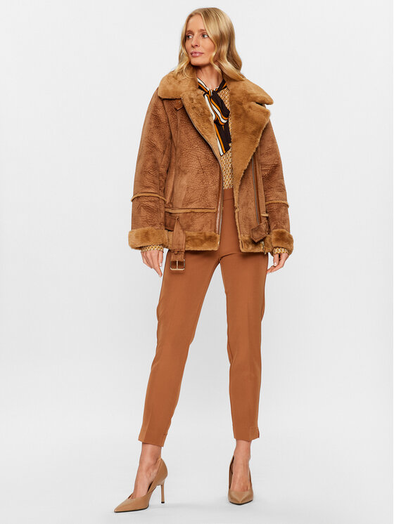 Maryley Maryley Кожух 23IB808/7ZCU Кафяв Regular Fit