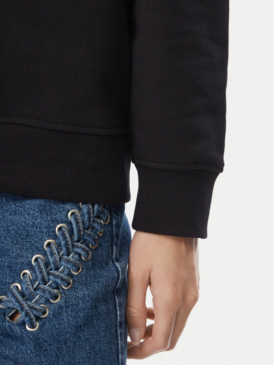 KARL LAGERFELD KARL LAGERFELD Felpa Rhinestone B4W20007 Nero Relaxed Fit
