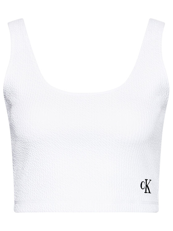 Calvin Klein Jeans Calvin Klein Jeans Top J20J215703 Biały Regular Fit