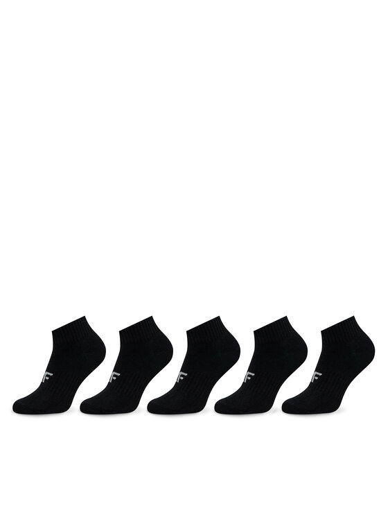 4F 4F 5er-Set niedrige Kindersocken 4FJWAW23USOCM235 Schwarz