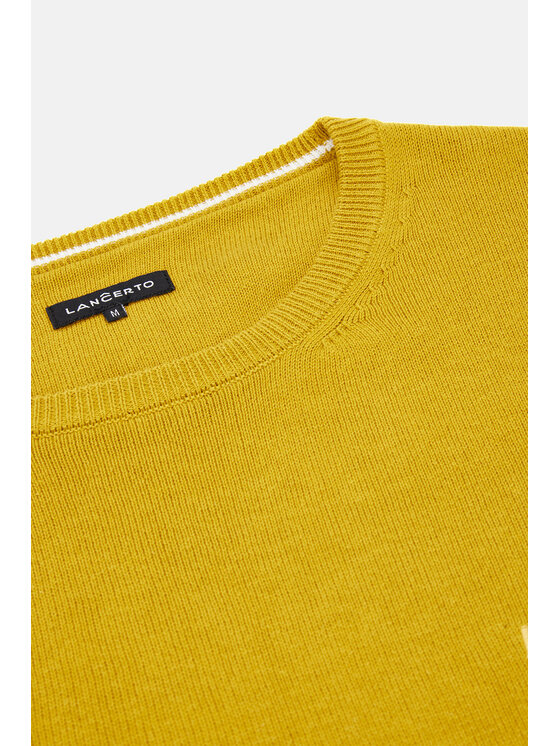 Lancerto Lancerto Sweter Tony SW073223000082 Żółty Regular Fit