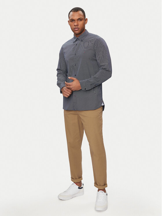 Tommy Hilfiger Tommy Hilfiger Πουκάμισο Mini Geo MW0MW25036 Σκούρο μπλε Regular Fit