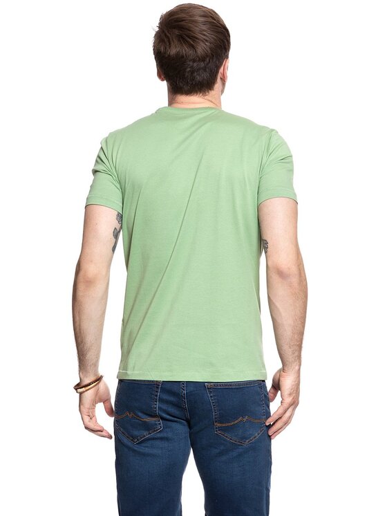 Mustang Mustang T-shirt LOGO T-SHIRT Verde Regular Fit