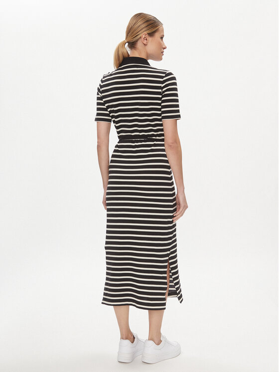 Tommy Hilfiger Tommy Hilfiger Igapäevane kleit Reg Breton Midi Polo Dress Ss WW0WW42030 Must Regular Fit
