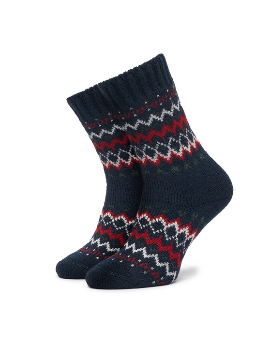 Barbour Barbour Dlouhé ponožky Kingsford Fair Isle LSO0135NY71 Tmavomodrá