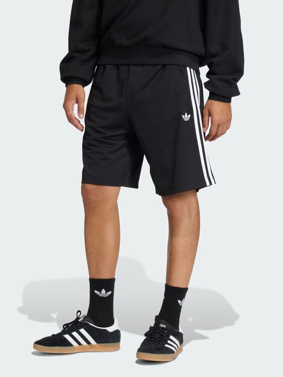 adidas adidas Szorty materiałowe 161551 Czarny Loose Fit