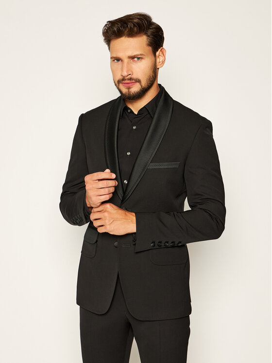 Rage Age Rage Age Costum Smoking Fuun Negru Slim Fit