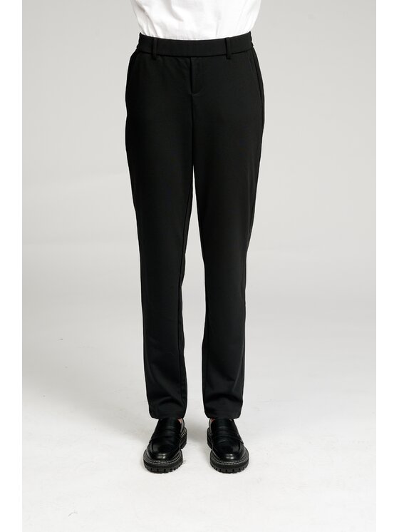 TeeShoppen TeeShoppen Spodnie garniturowe 'Perform Collection' Czarny Slim Fit