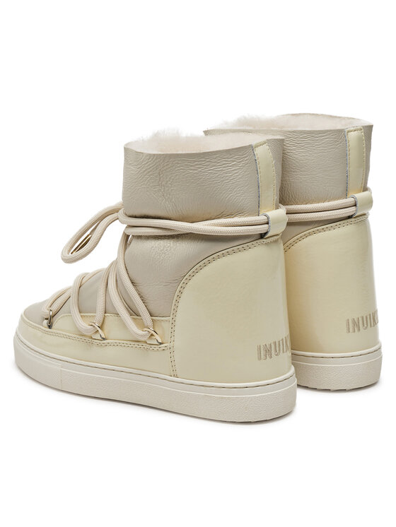 Inuikii Inuikii Śniegowce Gloss Wedge 75203-007 Écru