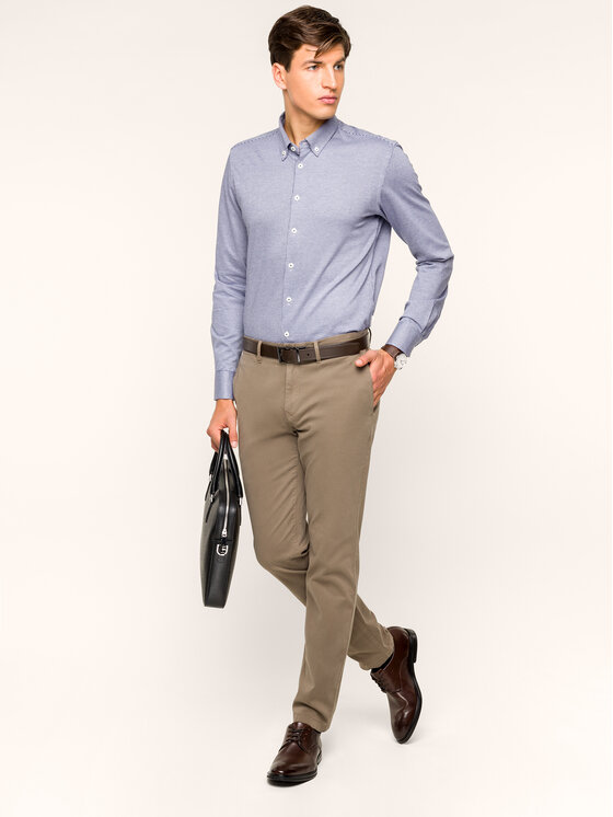 Camicia 9380 48830 Blu scuro Slim Fit