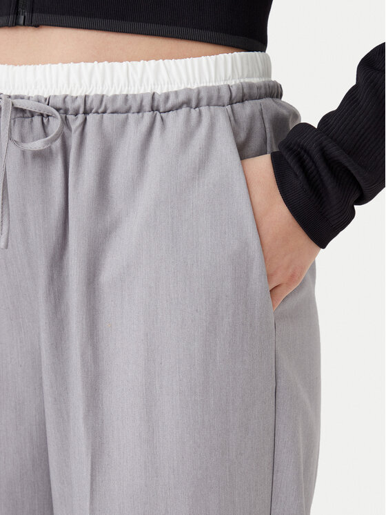 Noisy May Noisy May Spodnie materiałowe Alva 27033258 Szary Straight Fit