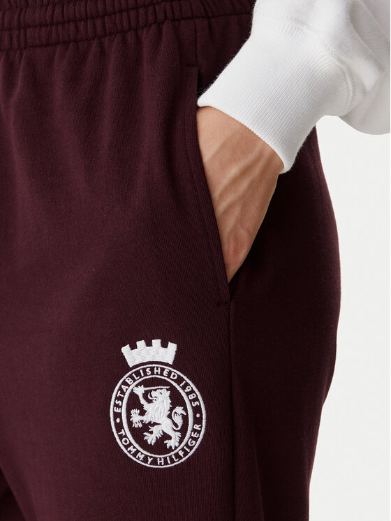 Tommy Hilfiger Tommy Hilfiger Pantaloni da tuta UW0UW06081 Bordeaux Wide Leg