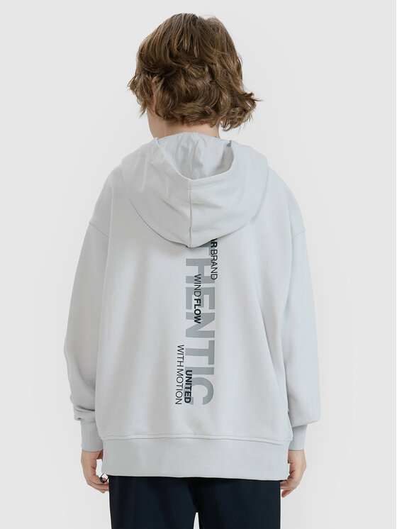 4F 4F Bluza OFF TRACK Szary jasny Oversize