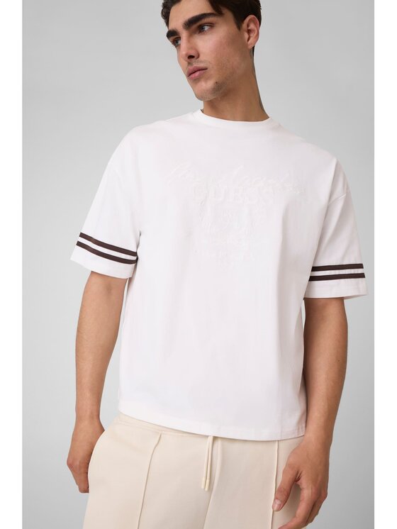 Guess Tricou 183471 Alb Classic Fit