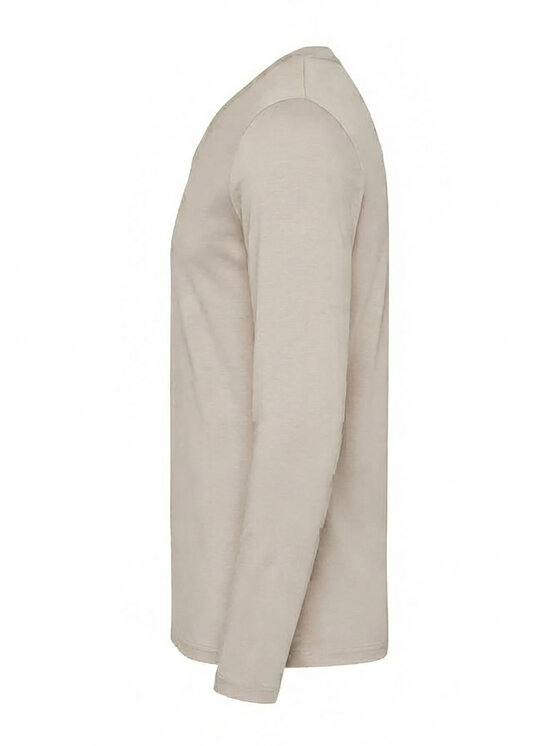 Ombre Ombre Longsleeve L171 Beżowy jasny Regular Fit