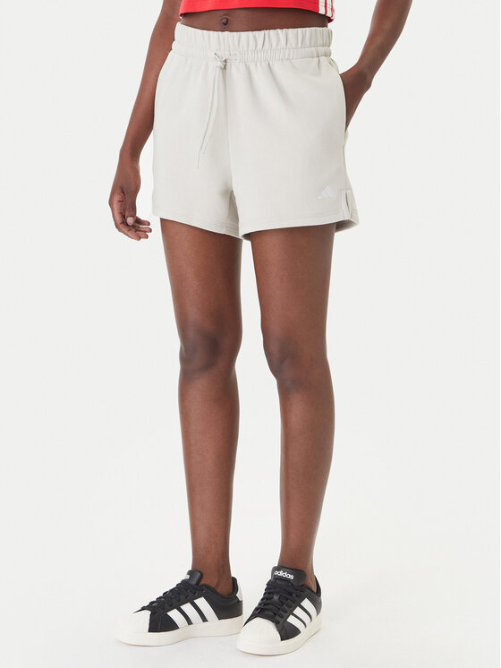 adidas Pantaloni scurți sport Essentials Small Logo Feel Cozy JC5931 Bej Regular Fit