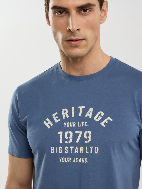BIG STAR BIG STAR T-Shirt SERTER Niebieski Basic Fit