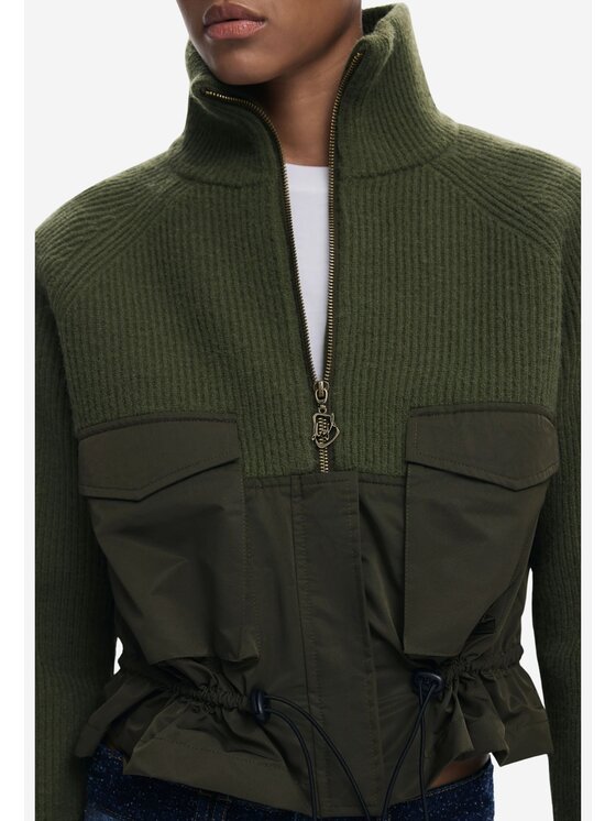 Desigual Desigual Cardigan JERS_TAMPERE Verde Regular Fit