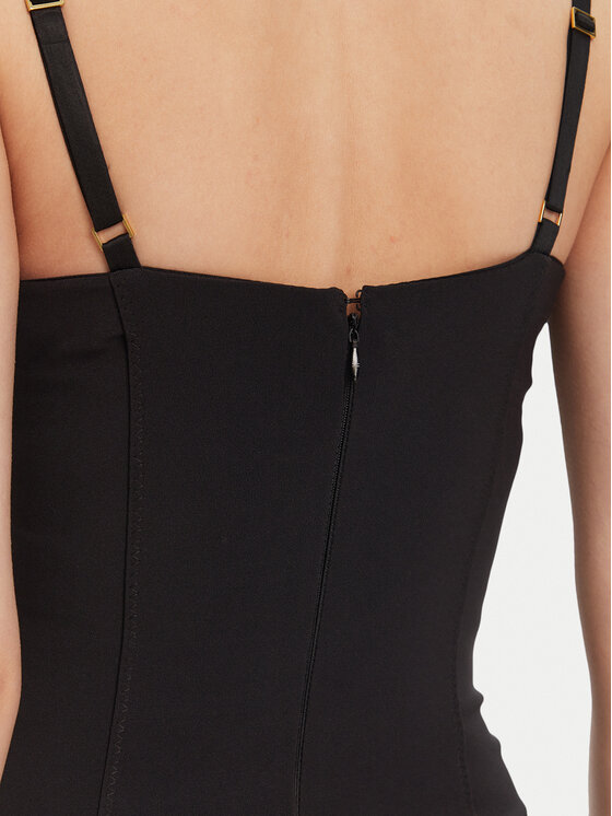 Elisabetta Franchi Elisabetta Franchi Rochie cocktail AB-702-51E2 Negru Regular Fit